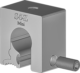 Bild von Aluminium Klemme für 22mm Rundfalzdach - Z-Mini mit oberseitigem M8-Gewinde, inkl. 1 Madenschraube