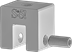 Bild von Aluminium Klemme für Snap und Winkelfalz - S-Mini mit oberseitigem M8-Gewinde, inkl. 1 Madenschraube