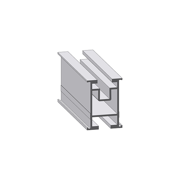 Picture of Outside dimensions: 32 x 45mm
1x Mounting channel for threaded plate M8 
1x Mounting channel for hammer head screw M8 or M10
Wymiary: 32 x 45 x 6200 mm
1x kanal montazowy pod nakretke mloteczkowa M8
1x kanal montazowy pod srube mloteczkowa M8 lub M10