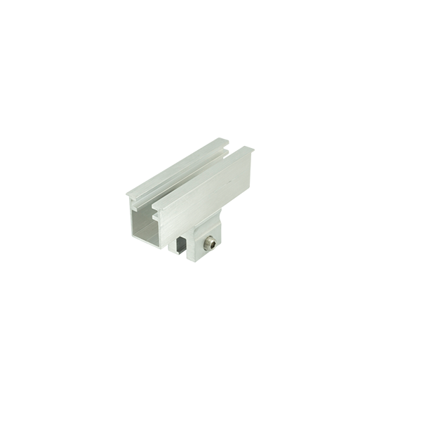Picture of pre-assembled with trapezoidal sheet short rail, which allows a quick, direct and horizontal modul; customs tariff number: 76161000