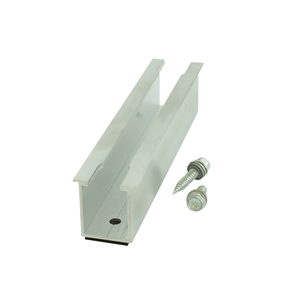 Picture of Fixation of framed PV-modules is possible only with Alumero Click 2.1-Clamps! Incl. premounted EPDM rubber and incl. 2 pcs. roof mountig screws EJOT JF3-2-5,5x25-E11 (800658-1)